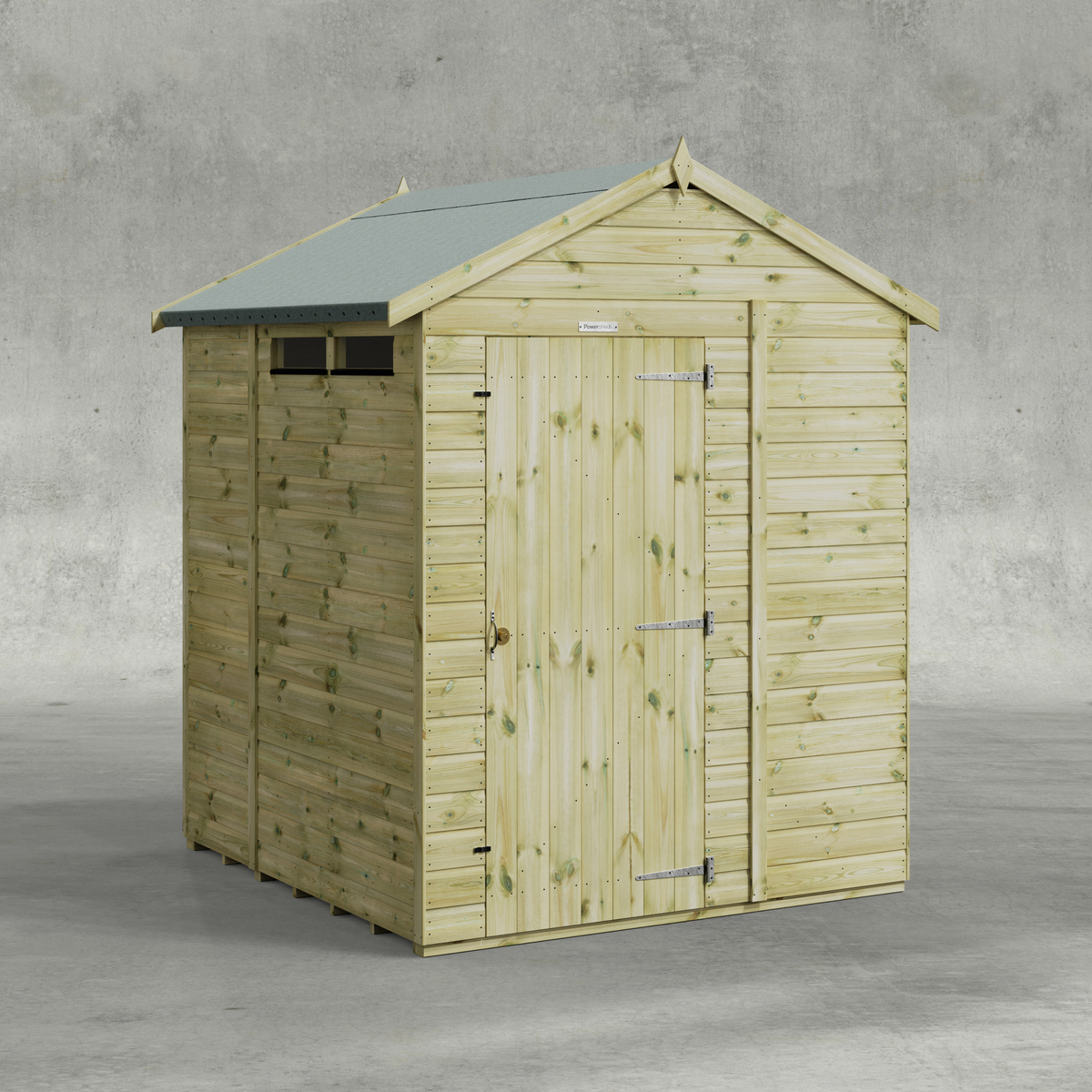 Power Premium Apex Security Shed 6x6