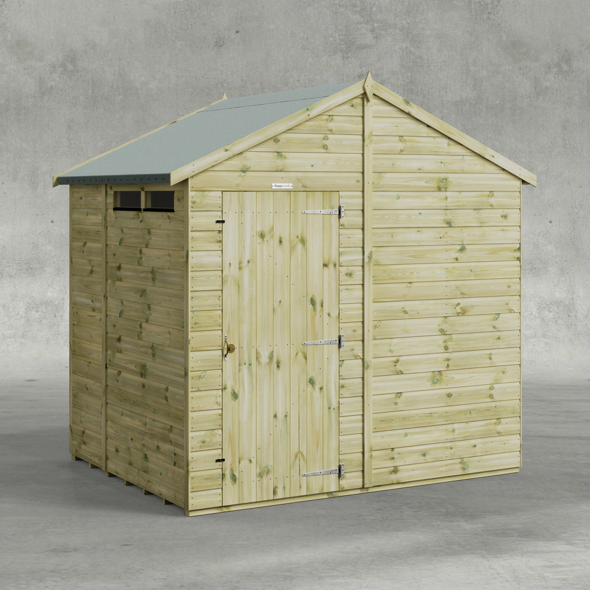 Power Premium Apex Security Shed 6x8