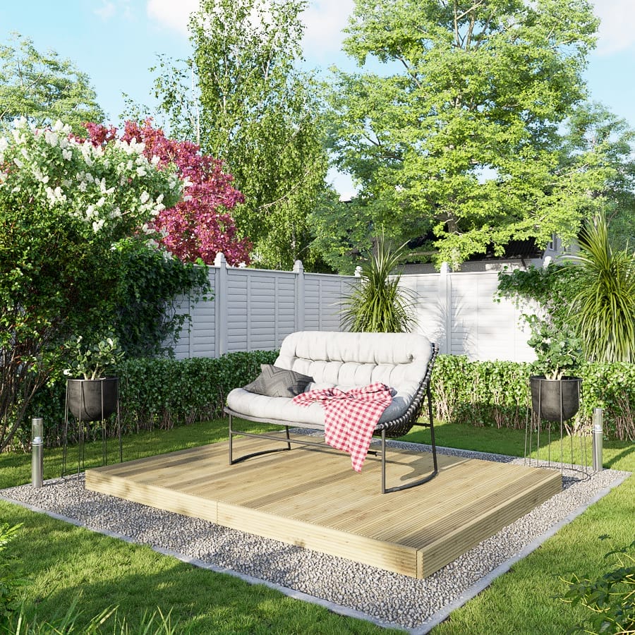 Power Wooden Decking Kit 6x8 / No Handrails