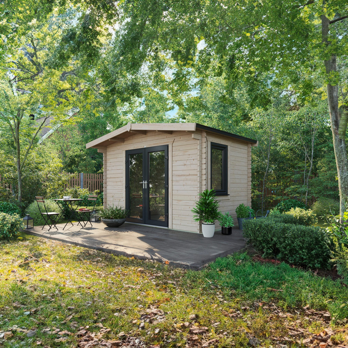 Power Sheds Power Chalet Log Cabin 44mm 8ft x 12ft / Centre