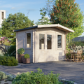 Power Chalet Classic Log Cabin 44mm 8ft x 12ft doors left