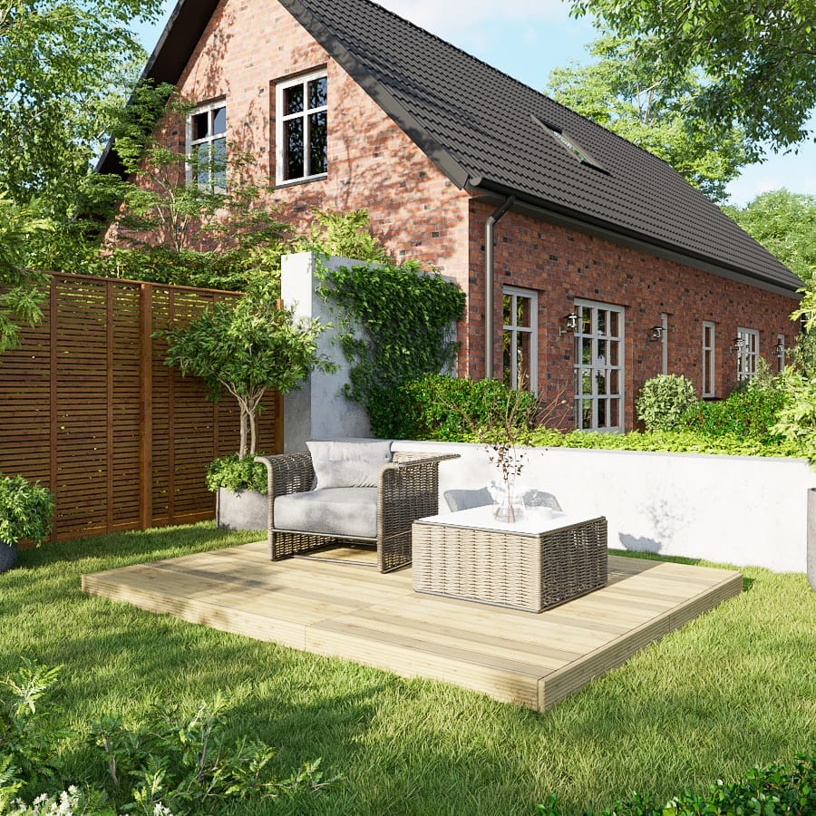 Power Wooden Decking Kit 8x10 / No Handrails