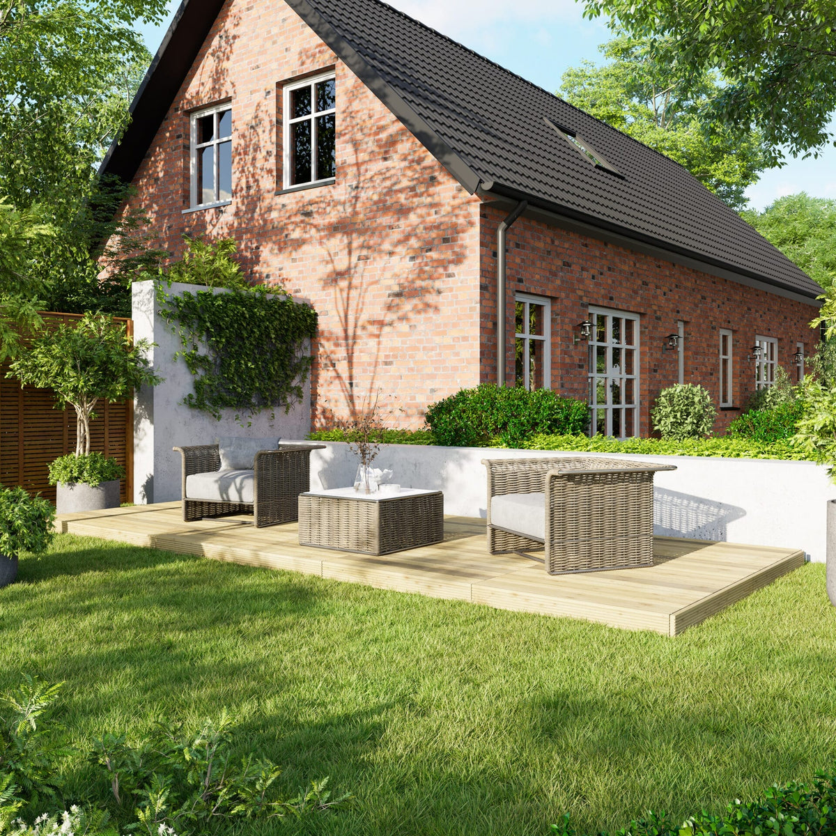 Power Wooden Decking Kit 8x20 / No Handrails