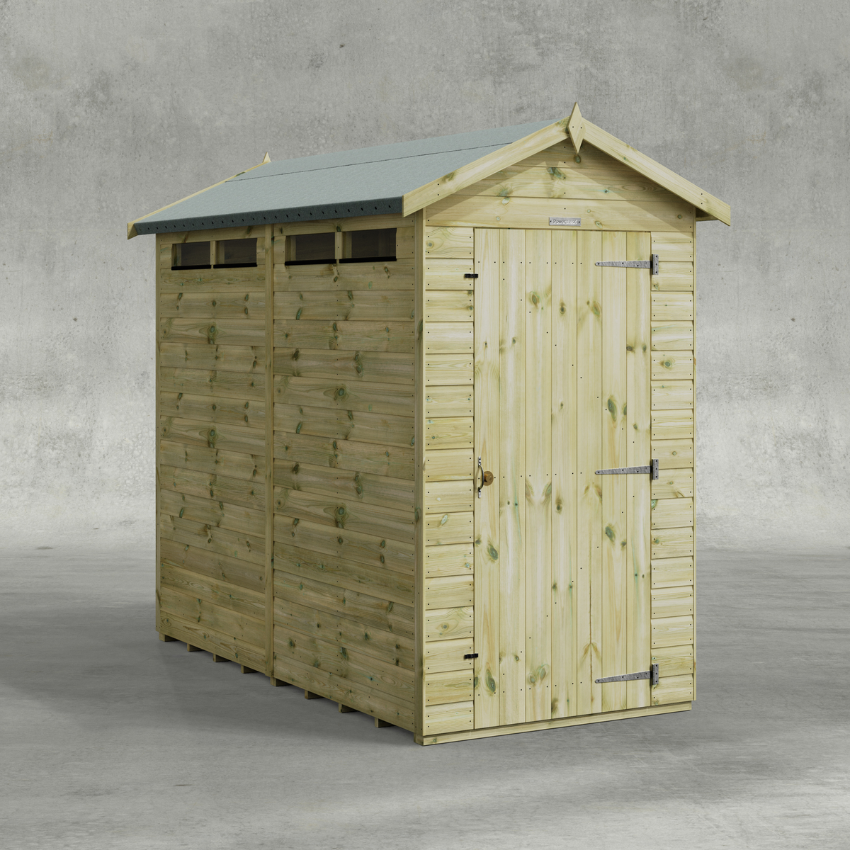 Power Premium Apex Security Shed 8x4