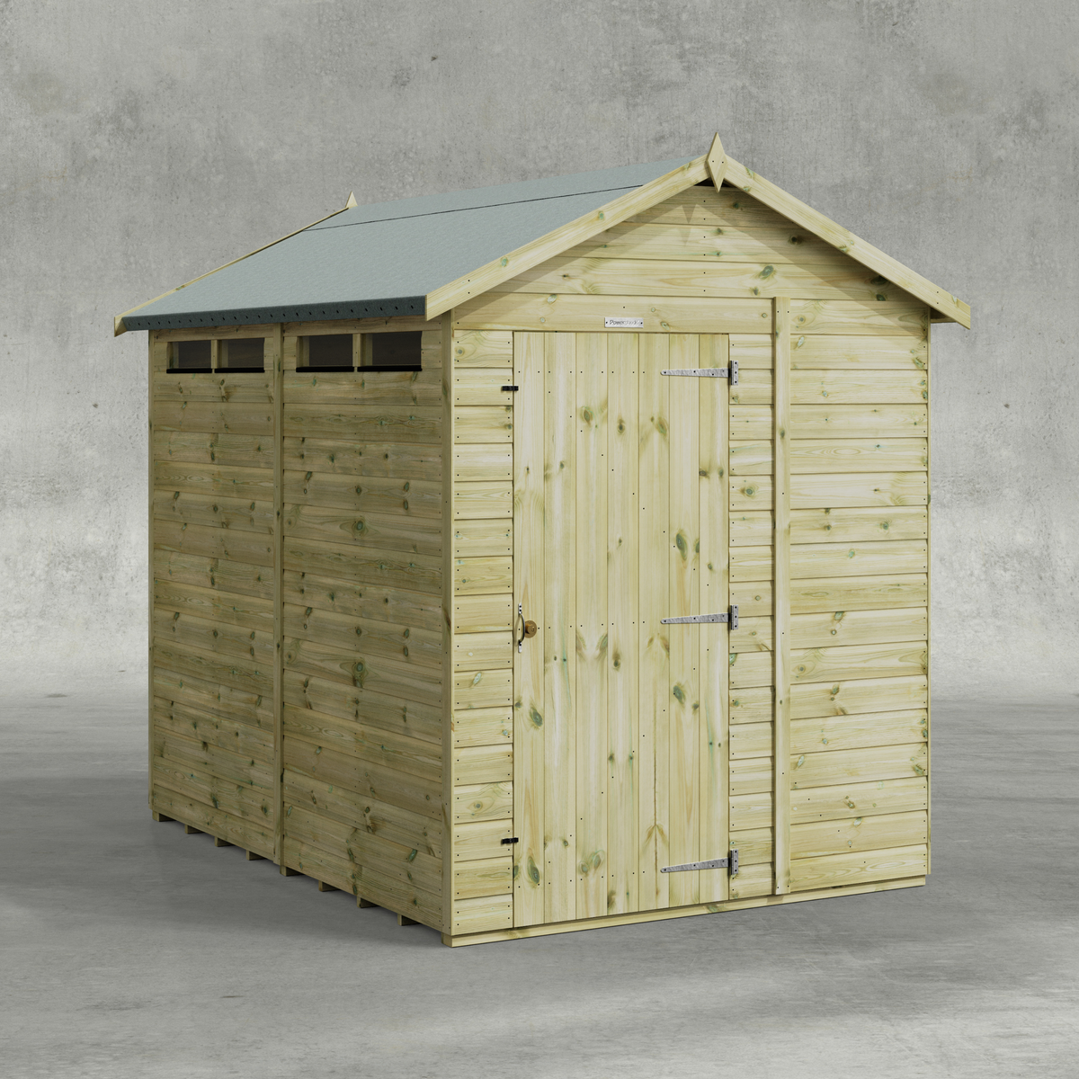 Power Premium Apex Security Shed 8x6