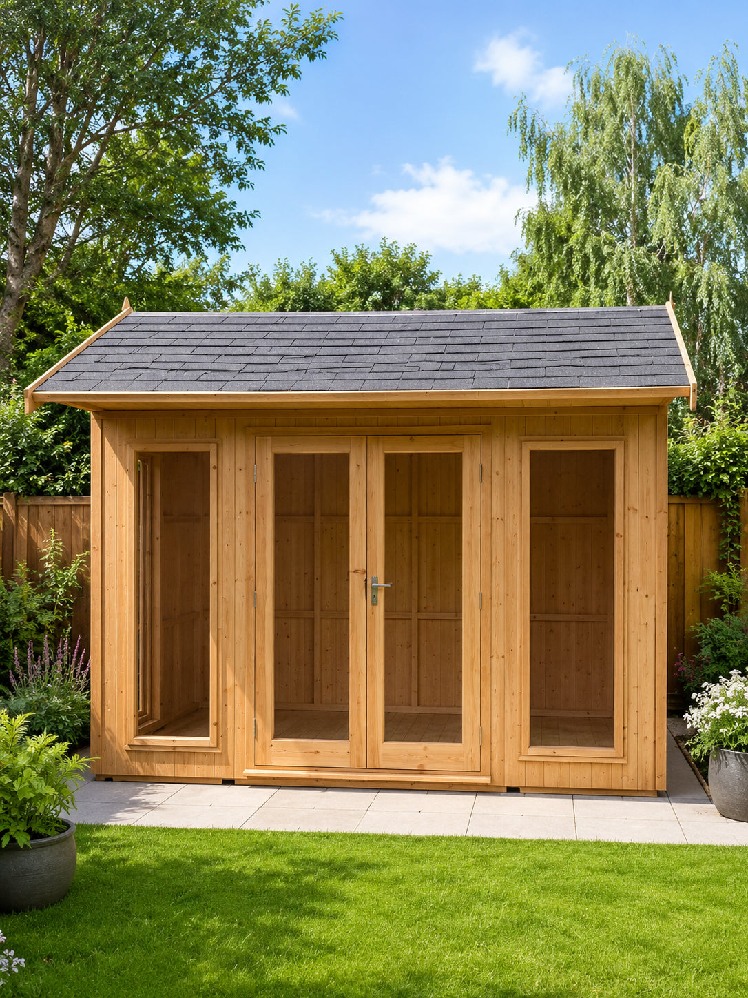 Sovereign Bristol Apent Premium Summerhouse in a garden