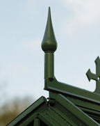 Elite Greenhouse crestings and finials – green powder-coated finish