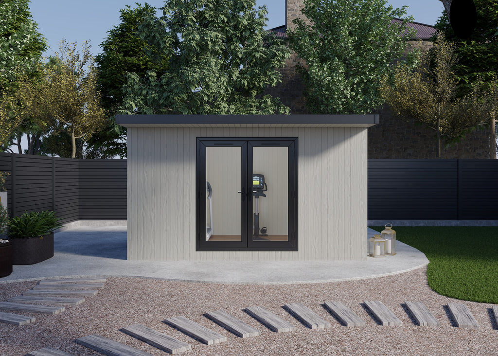 Pent Haus 4.2m x 2.6m Silver Birch insulated garden room