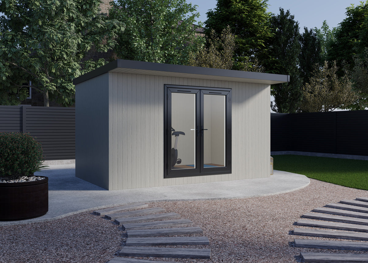 Pent Haus 4.2m x 2.6m Silver Birch insulated garden room