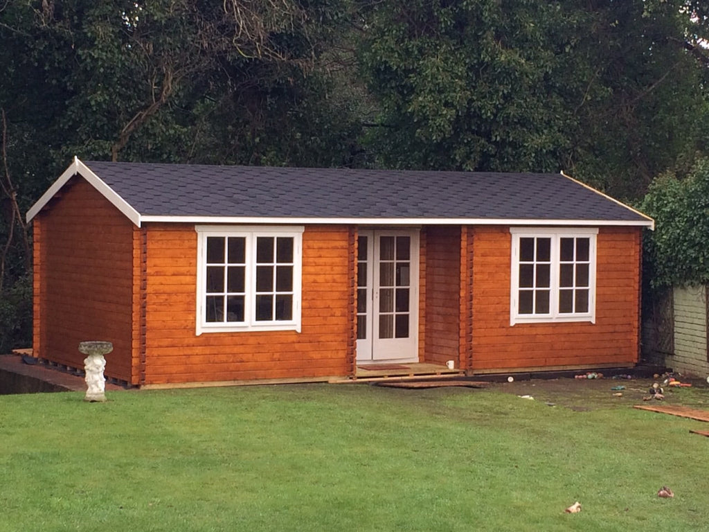 Shire Elveden log cabin – 14Gx26 in 44mm logs with optional felt tiles