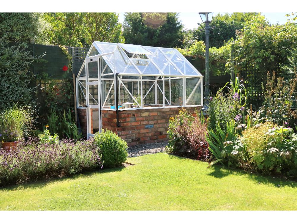 Elite Featured Dwarf Wall 6'3" greenhouse in white