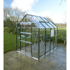 Elite GX 600 Greenhouse – aluminium finish with bar capping
