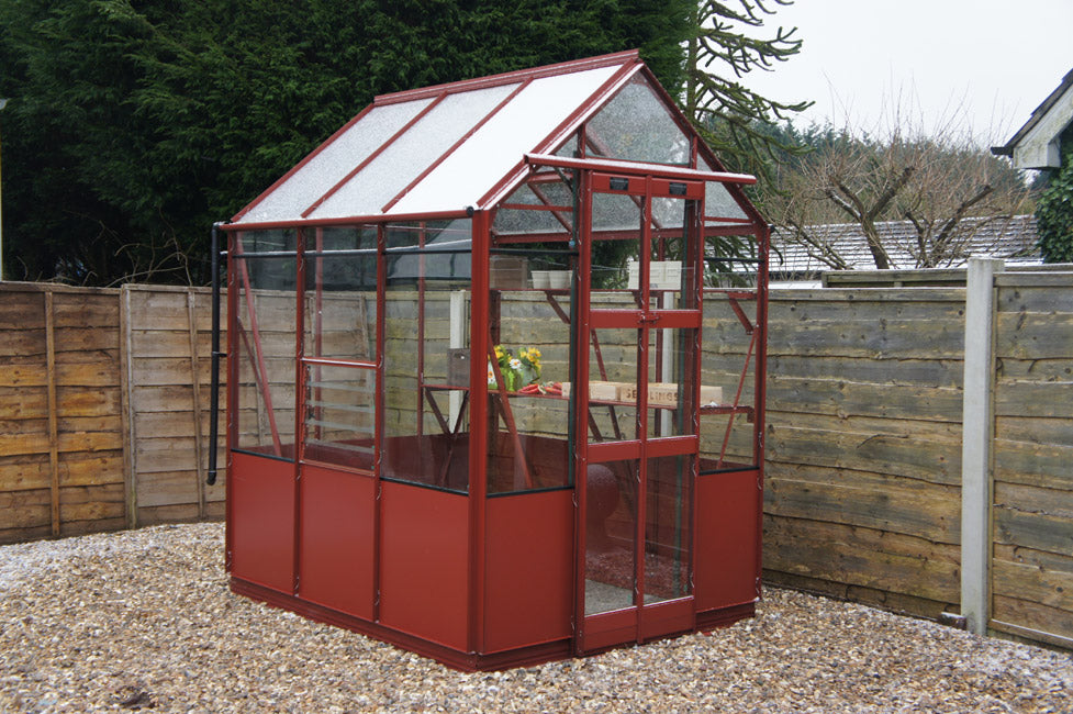 Elite Delta Greenhouse – terracotta hybrid panel finish