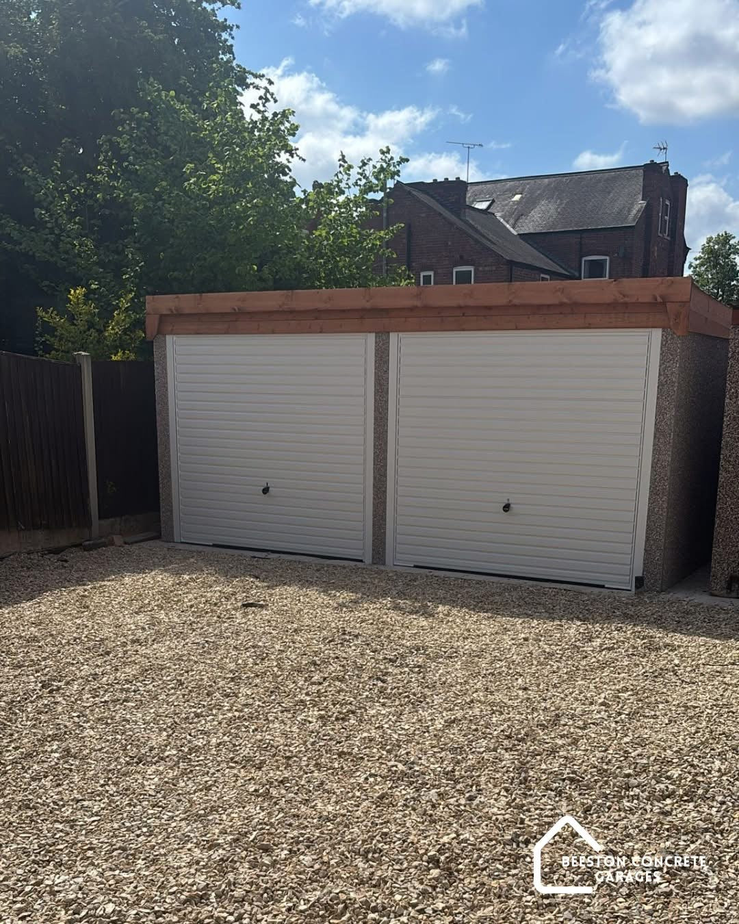 Beeston Concrete Garage - Pent Style – installed example