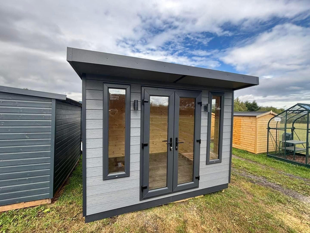 Suresheds composite garden room on display at the Lichfield Garden Buildings Display Site at Buzzards Valley, Tamworth