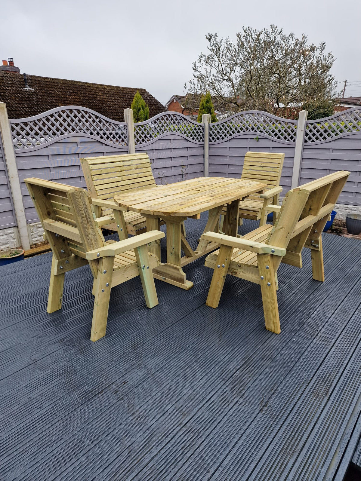 6ft Pressure Treated Table Set – our own Lichfield Garden Buildings range
