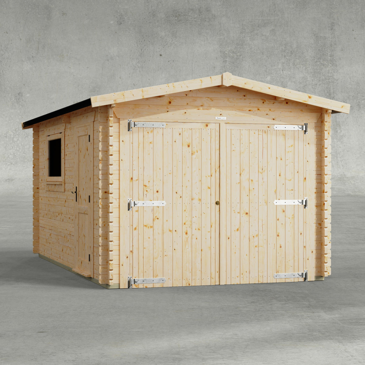 Power Sheds Power Apex Log Cabin Garage 16ft x 10ft