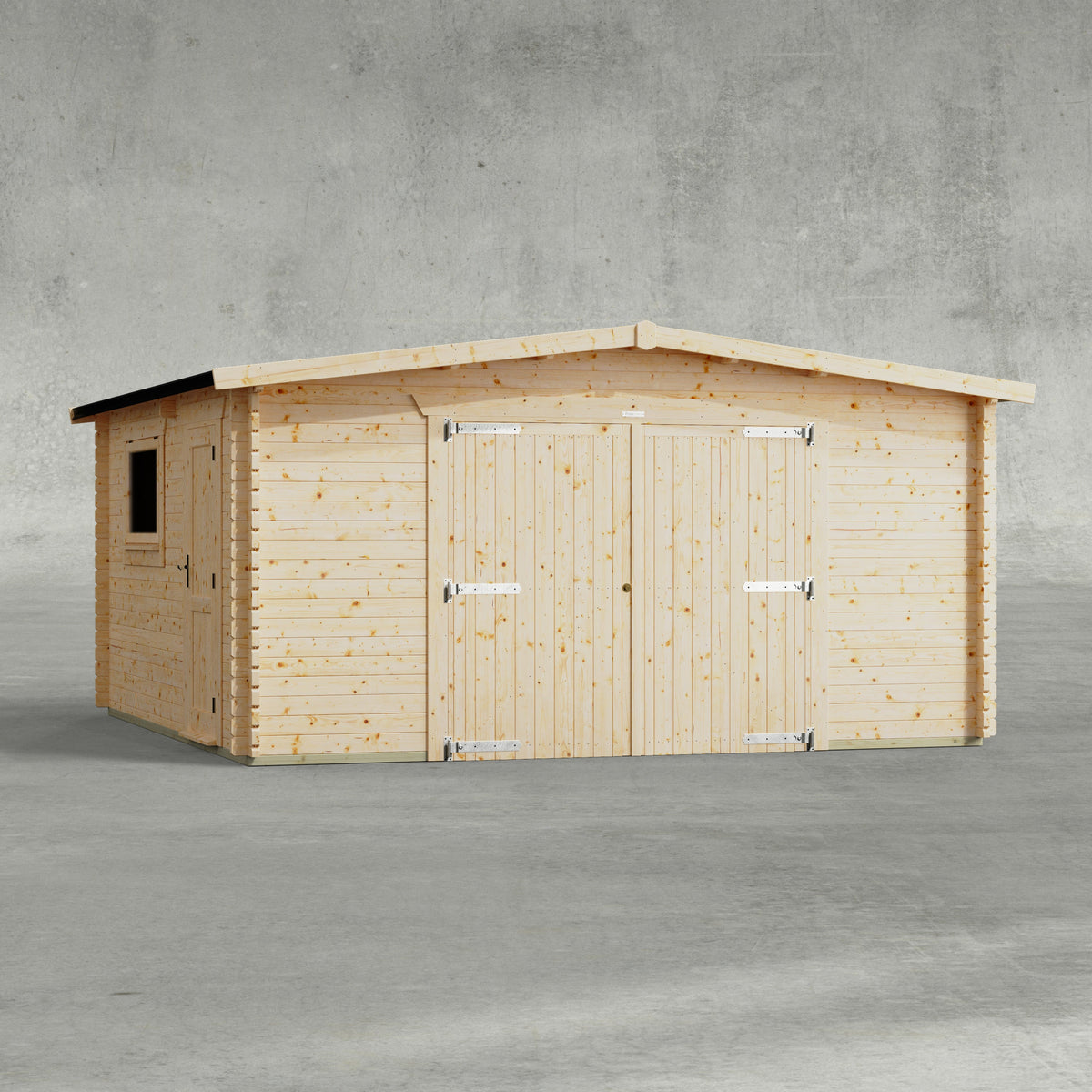Power Sheds Power Apex Log Cabin Garage 16ft x 16ft