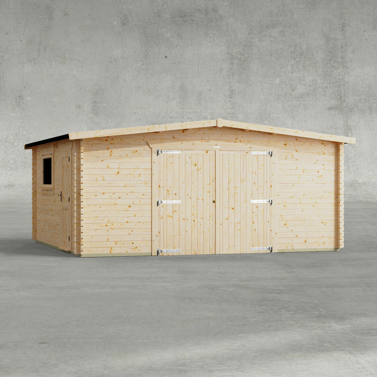Power Sheds Power Apex Log Cabin Garage 16ft x 18ft