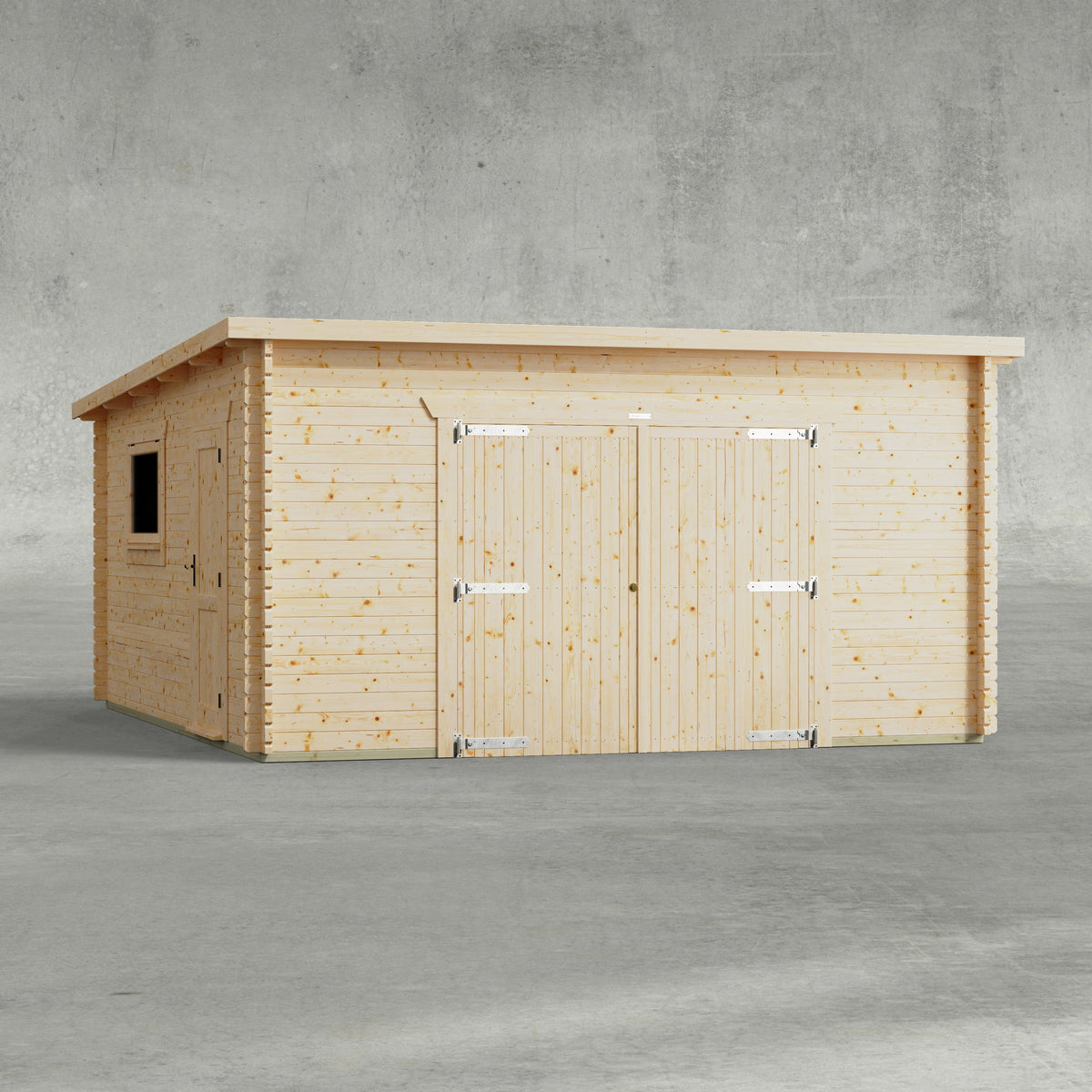 Power Sheds Power Pent Log Cabin Garage 16ft x 18ft