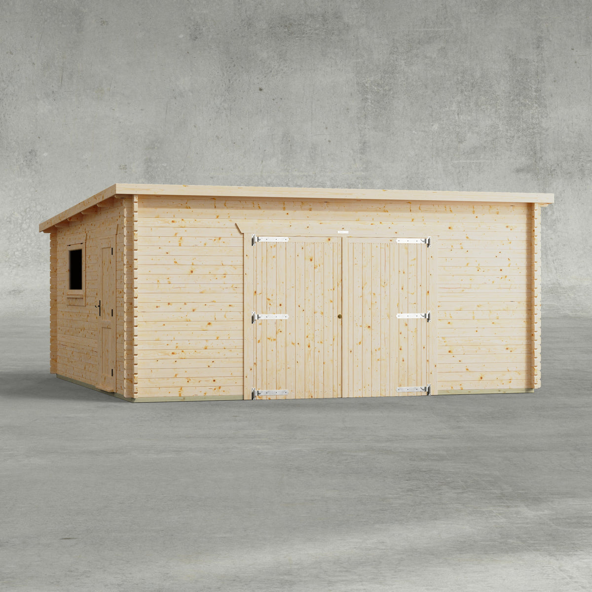 Power Sheds Power Pent Log Cabin Garage 18ft x 18ft