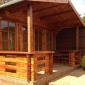 Shire Lydford log cabin – exterior view 2