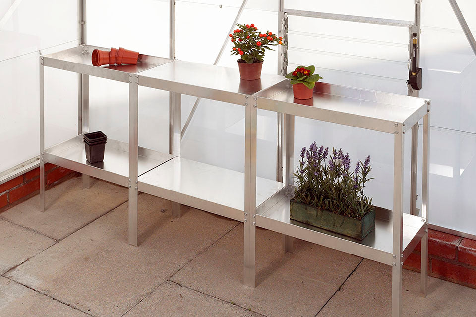 Elite Greenhouse modular staging – 12 inch wide, double tier