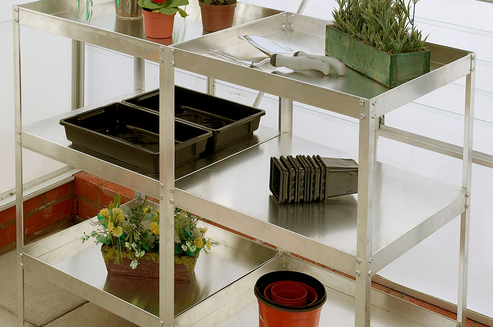 Elite Greenhouse modular staging – 20 inch wide, triple tier