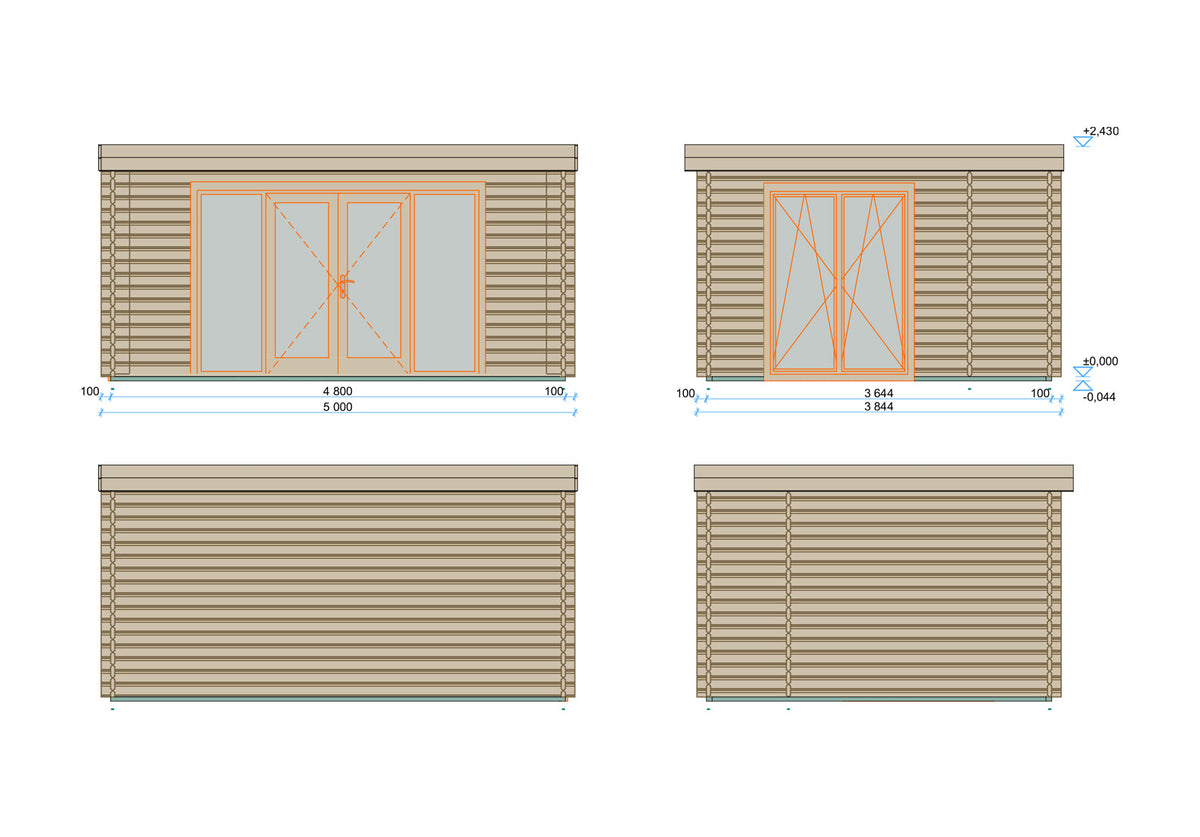 Shire Nuuk 44mm Log Cabin – drawing