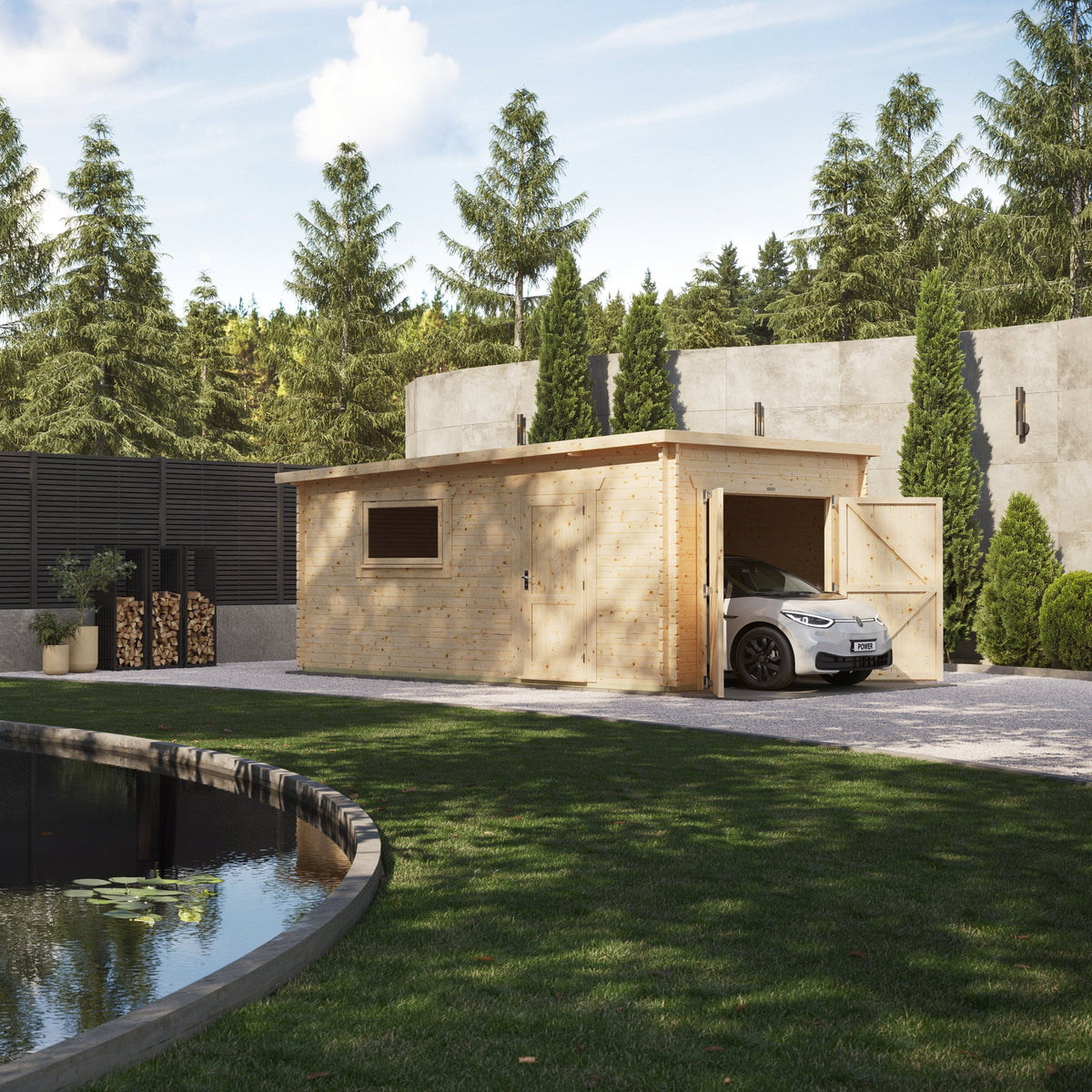 Power Sheds – Power Pent Log Cabin Garage
