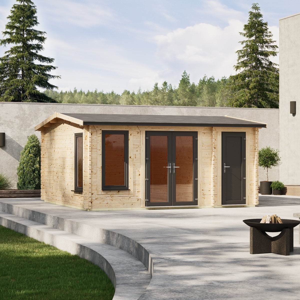 Power Sheds – Power Apex Combi Log Cabin