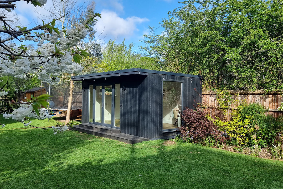 PentHaus ToughFrame Pro garden office exterior in Granite cladding