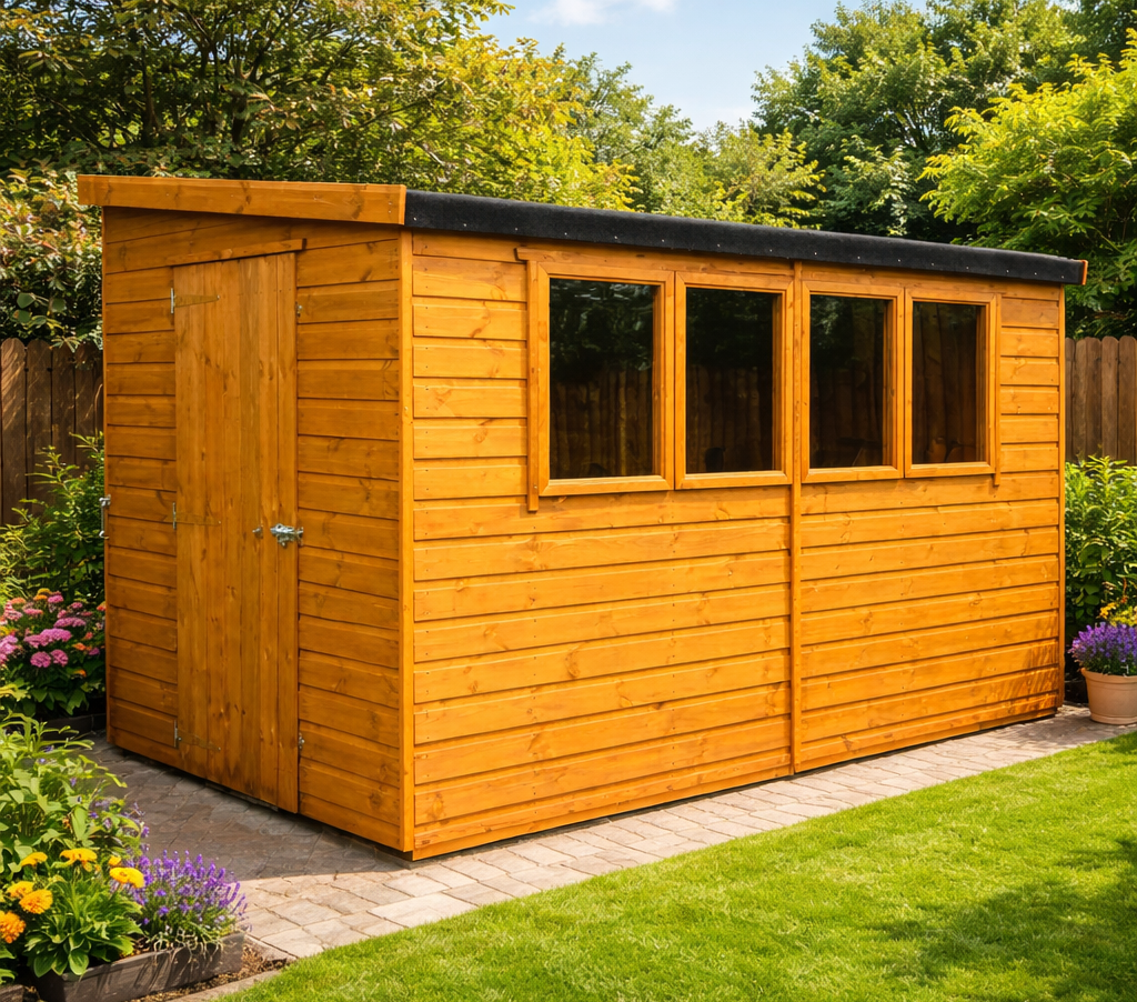A1 Reversed Pent garden shed