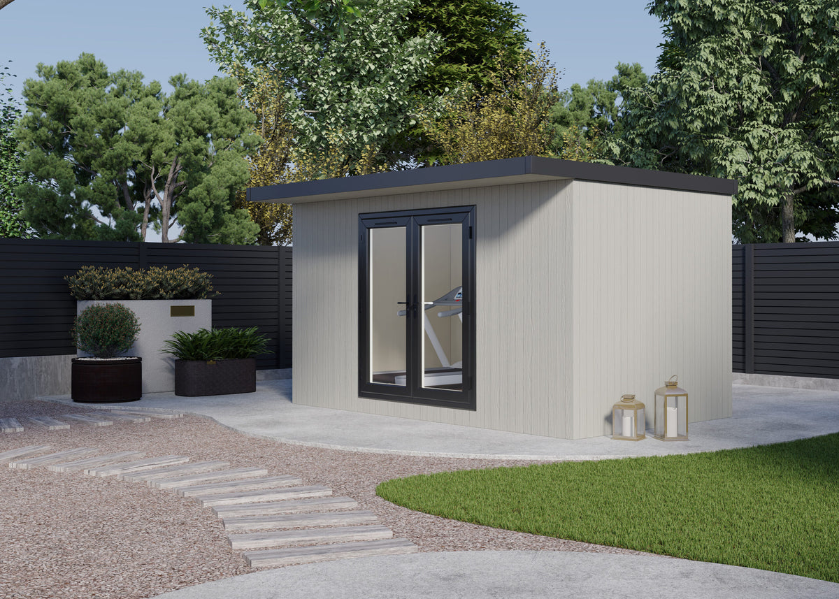 Pent Haus 4.2m x 2.6m Silver Birch insulated garden room