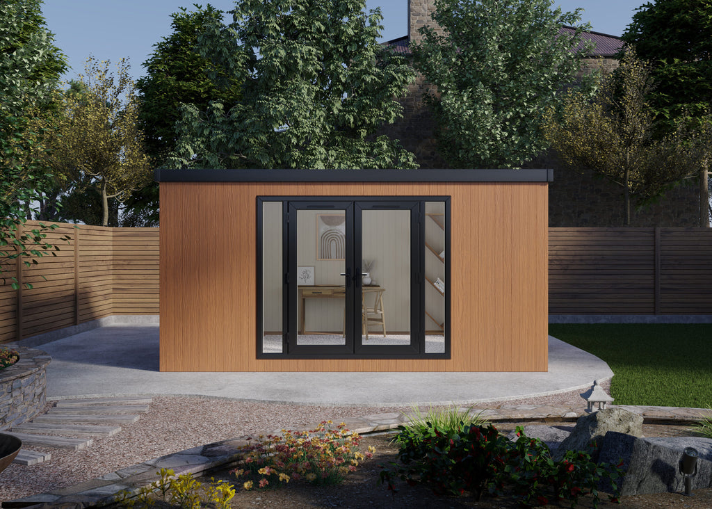 Pent Haus 4.8m x 3.2m Cedar insulated garden room