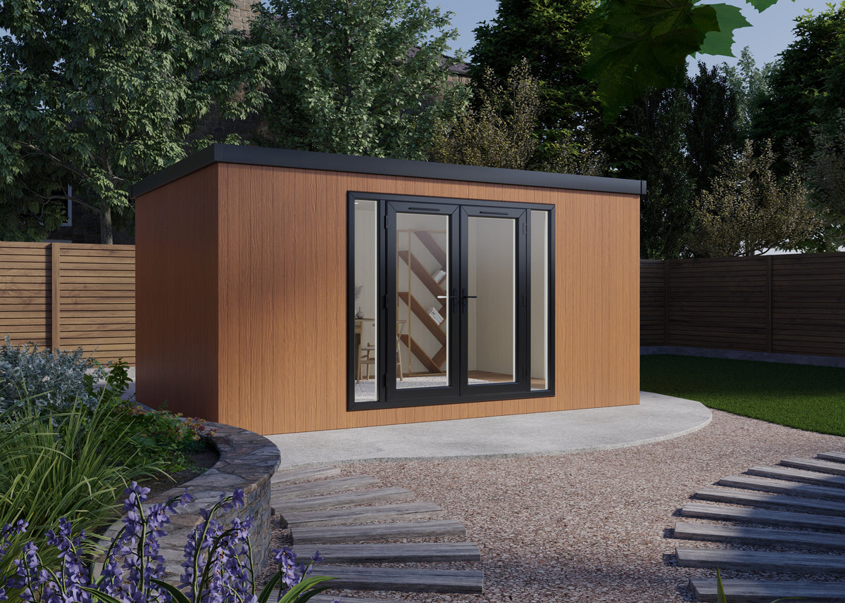 Pent Haus 4.8m x 3.2m Cedar insulated garden room