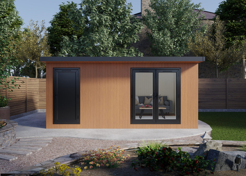 Pent Haus 5.4m x 3.8m Cedar insulated garden room