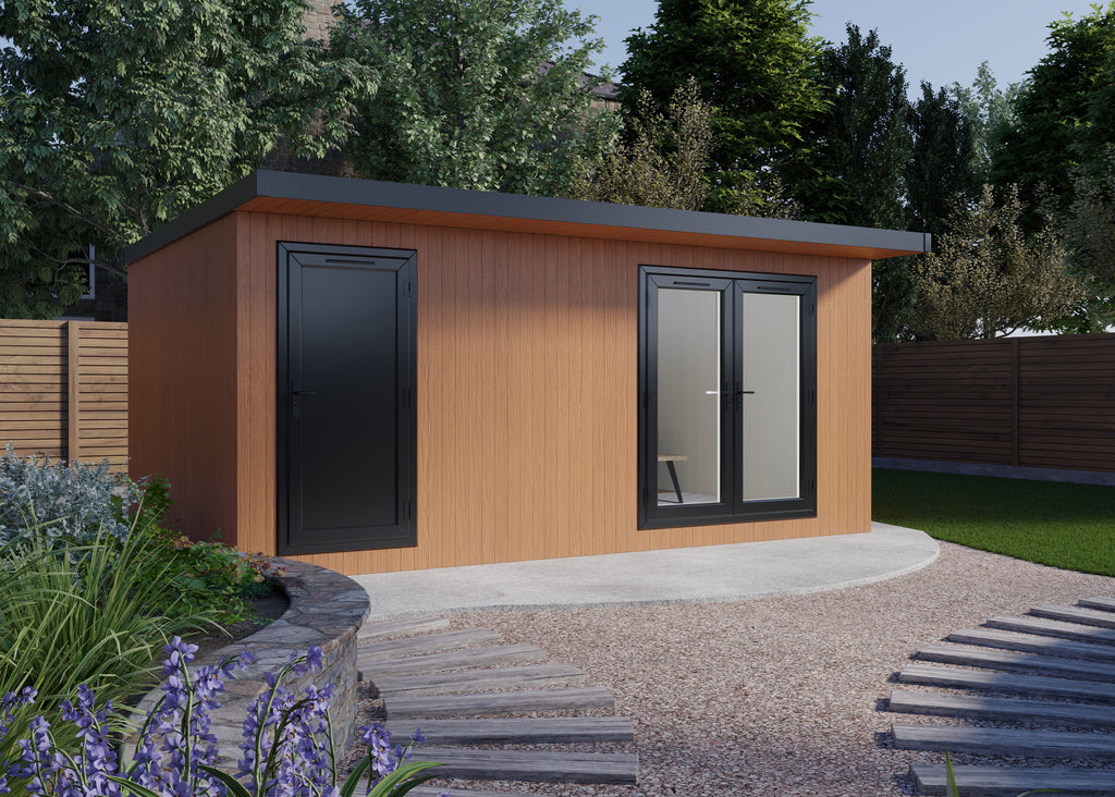 Pent Haus 5.4m x 3.8m Cedar insulated garden room
