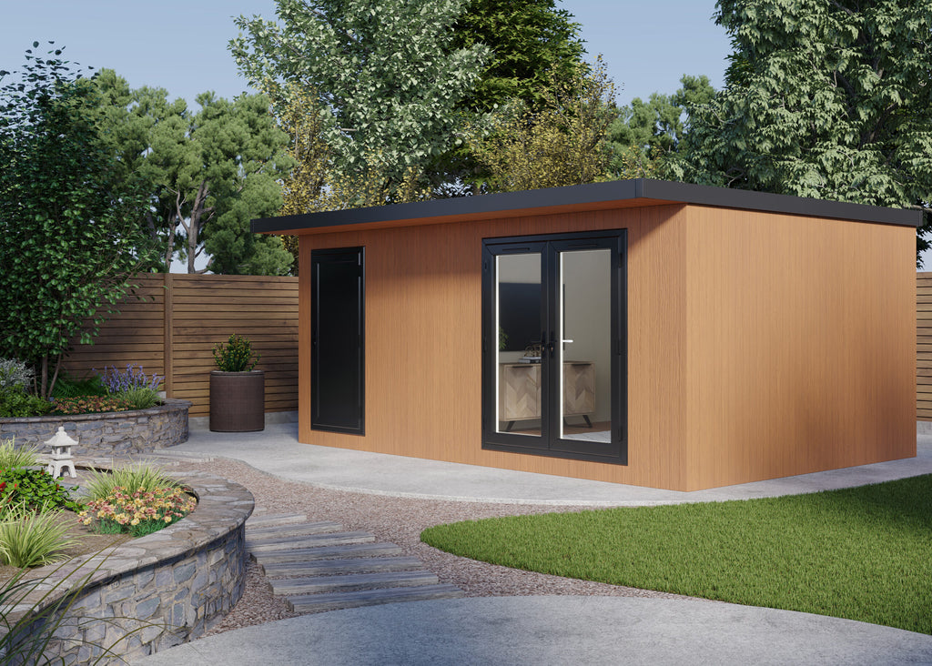 Pent Haus 5.4m x 3.8m Cedar insulated garden room