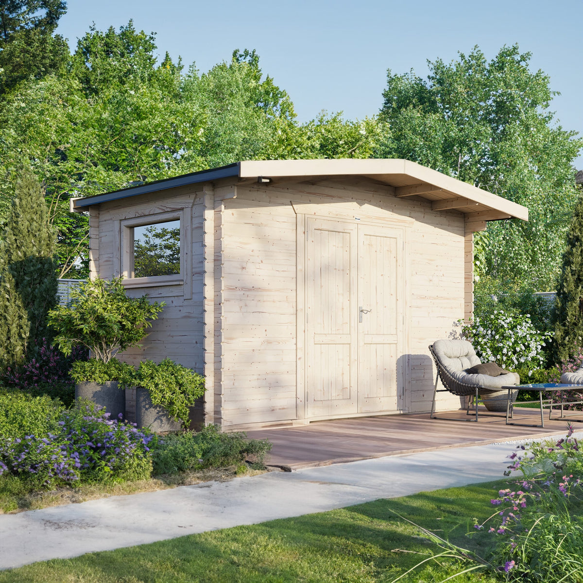 Power Chalet Workshop Log Cabin - 28mm 8x14 Centre