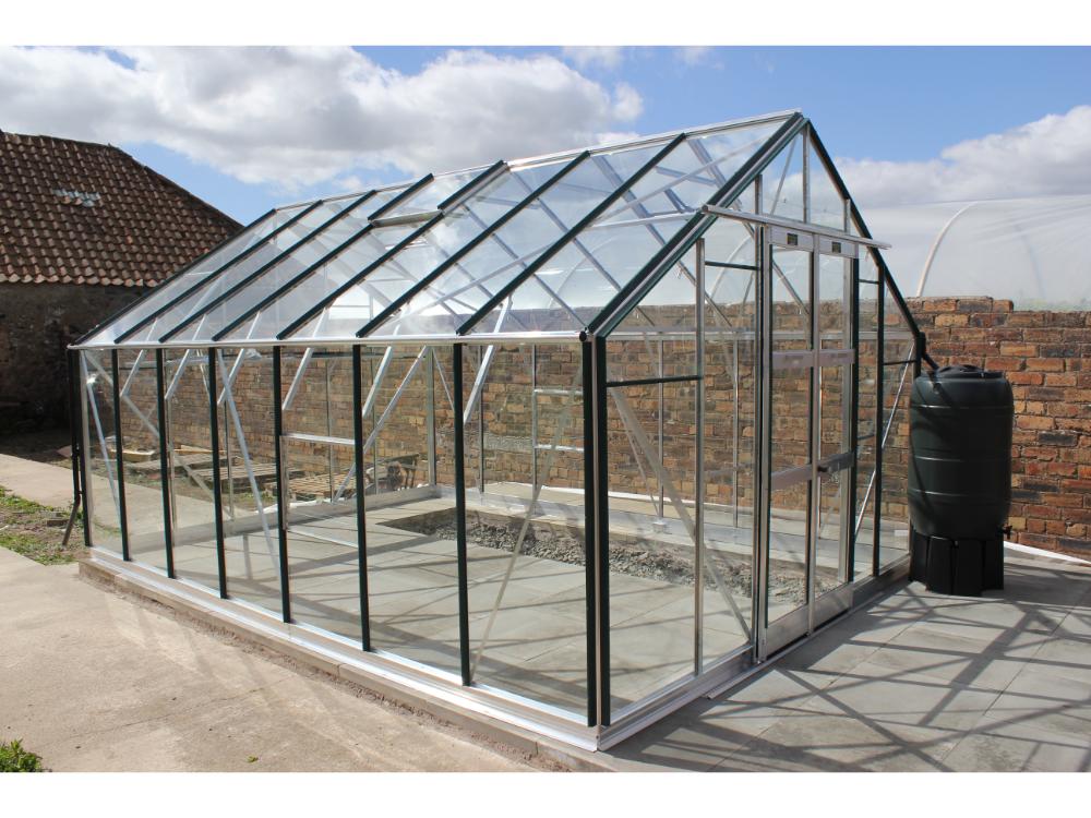 Elite Supreme Greenhouse – 14x10 aluminium finish