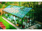 Elite Supreme Greenhouse – 16x10 green finish with brick base