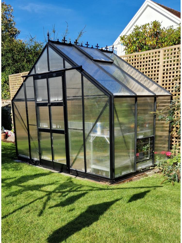 Elite Supreme Greenhouse – 6x10 black polycarbonate finish
