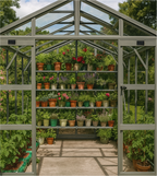 Elite Sanctuary 8 Greenhouse – double doors detail