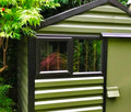 Lifelong steel security bars on a shed window