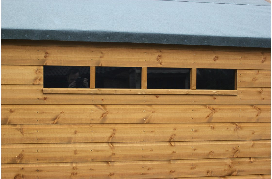 Shedlands Security Apex Shed – reinforced security window feature