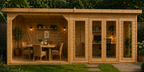 TGB Sovereign Brighton Contemporary Alfresco Summerhouse – dining area setup
