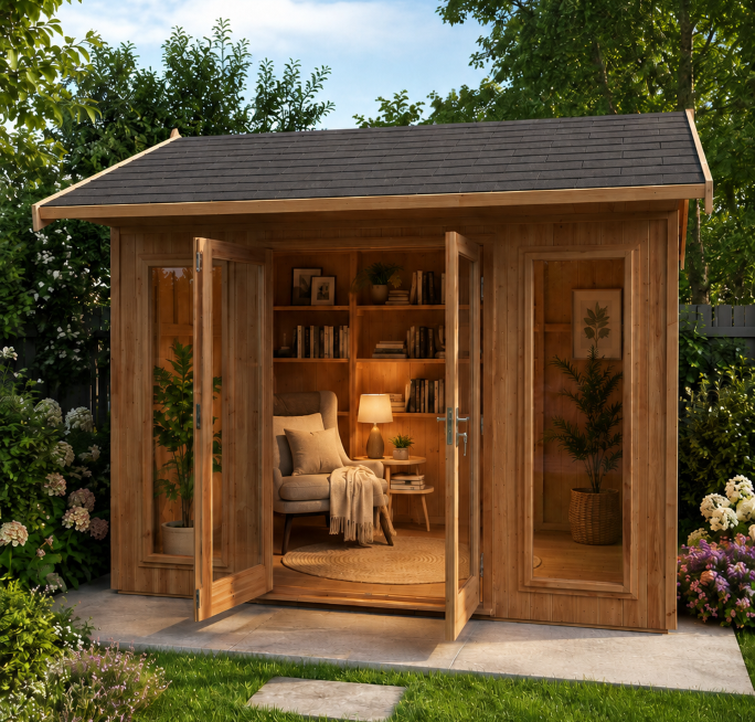 TGB Sovereign Bristol Apent Premium Summerhouse – doors open detail