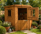 TGB Sovereign Cornwall Corner Shed – door open detail