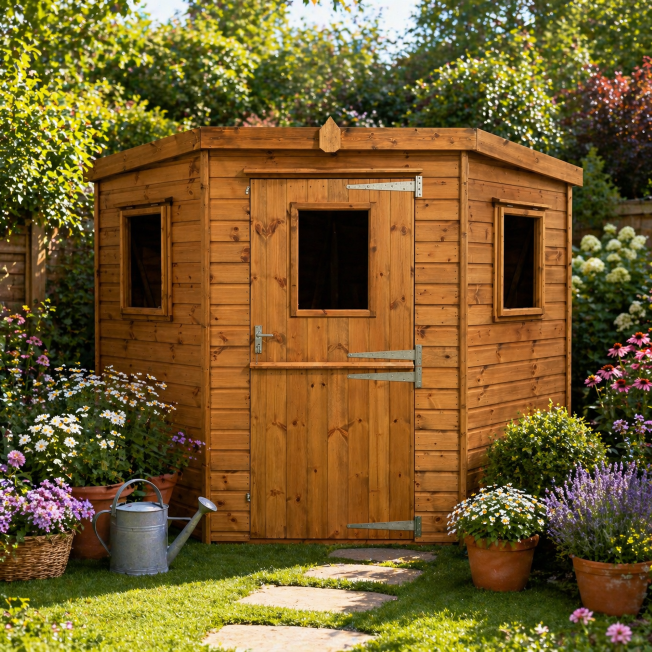 TGB Sovereign Cornwall Corner Shed – exterior view
